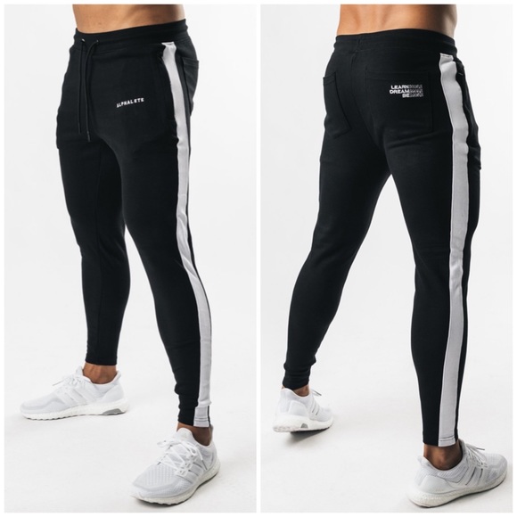 Alphalete Other - Alphalete Black Essential Stripe Jogger Sweatpants